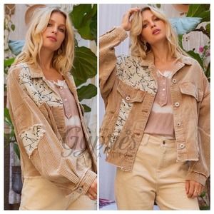 POL Wild At Heart Camel Cord Jacket